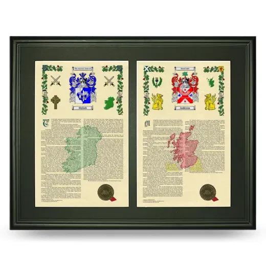 Double Armorial History Framed-Black