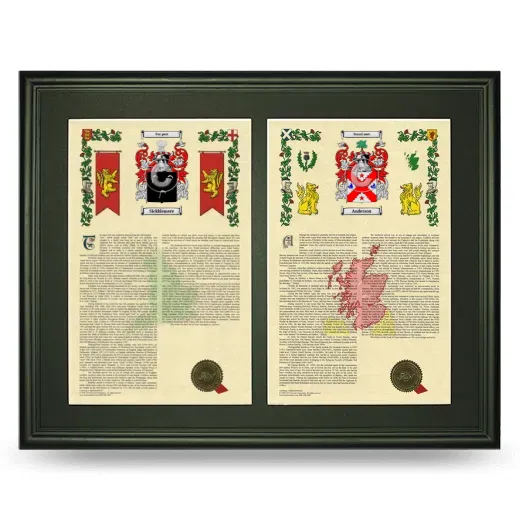 Double Armorial History Framed-Black
