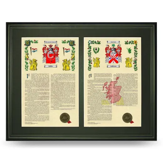 Double Armorial History Framed-Black