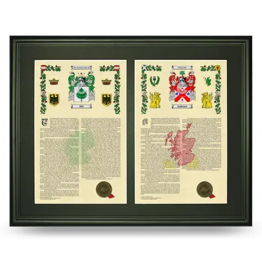 Double Armorial History Framed-Black