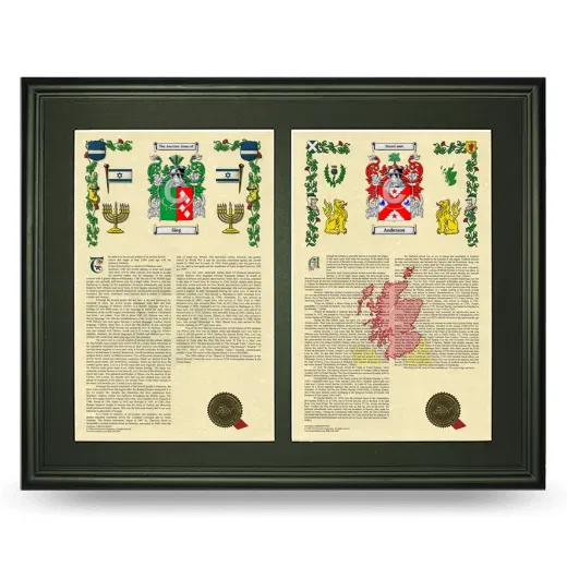 Double Armorial History Framed-Black