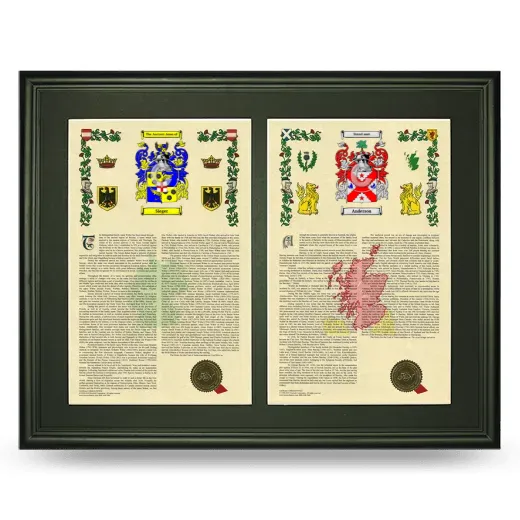 Double Armorial History Framed-Black