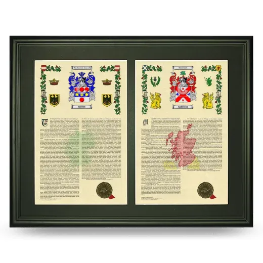 Double Armorial History Framed-Black