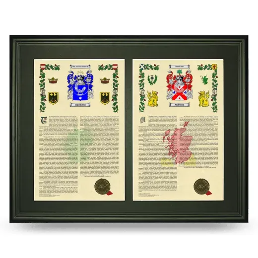 Double Armorial History Framed-Black