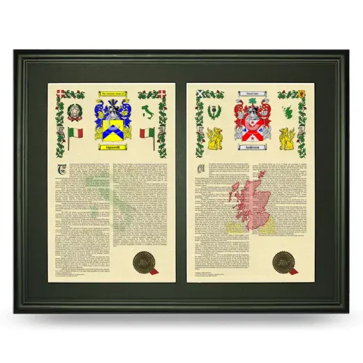 Double Armorial History Framed-Black