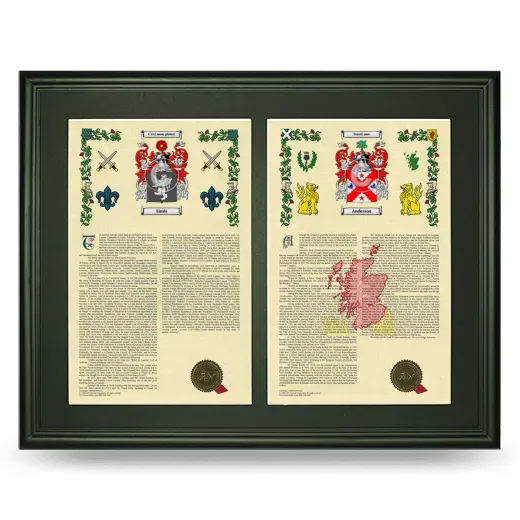 Double Armorial History Framed-Black