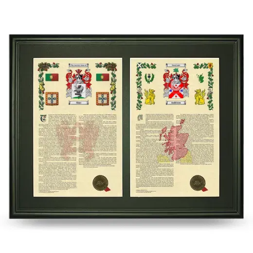Double Armorial History Framed-Black