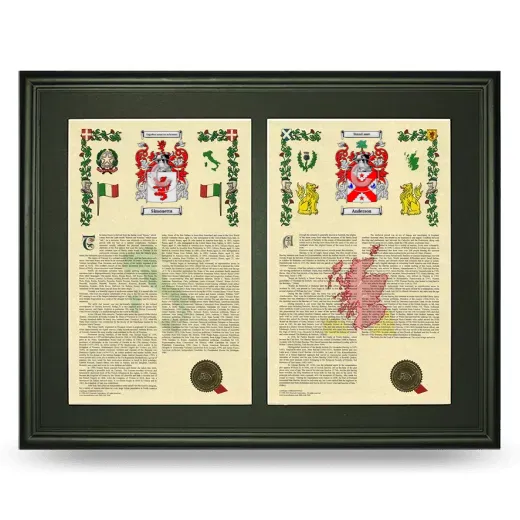 Double Armorial History Framed-Black