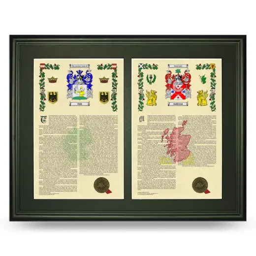 Double Armorial History Framed-Black