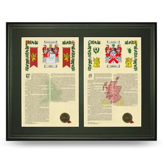 Double Armorial History Framed-Black