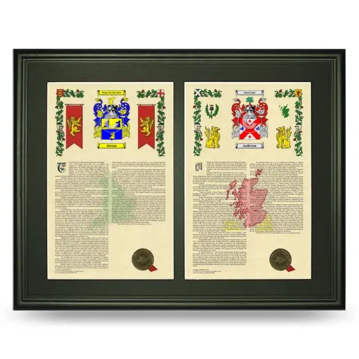 Double Armorial History Framed-Black