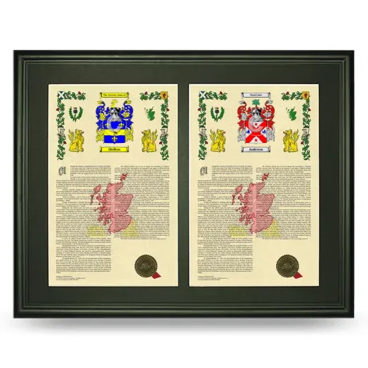 Double Armorial History Framed-Black