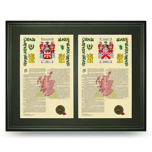 Double Armorial History Framed-Black