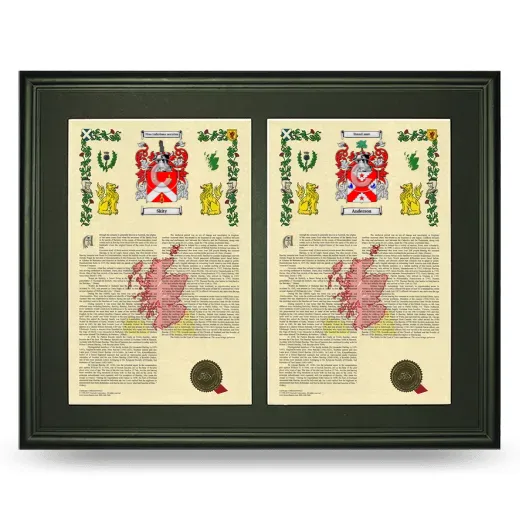 Double Armorial History Framed-Black