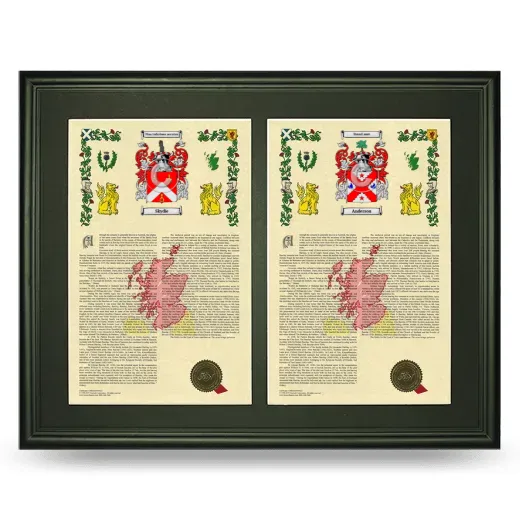 Double Armorial History Framed-Black