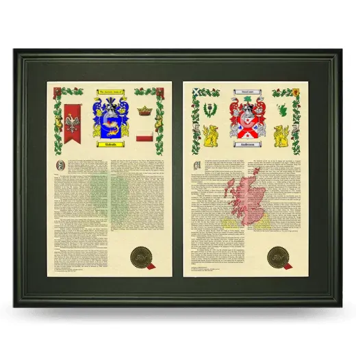 Double Armorial History Framed-Black