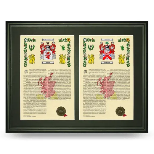 Double Armorial History Framed-Black
