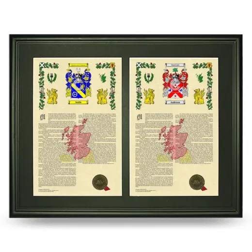 Double Armorial History Framed-Black