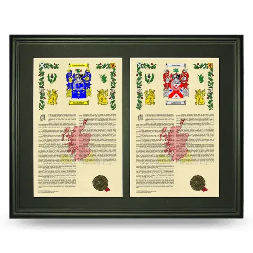 Double Armorial History Framed-Black