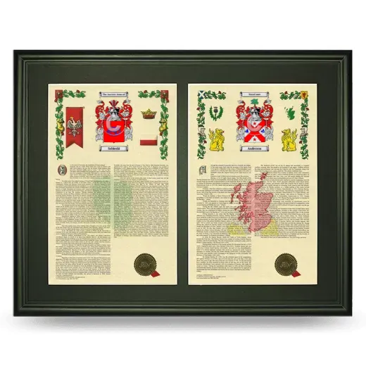 Double Armorial History Framed-Black