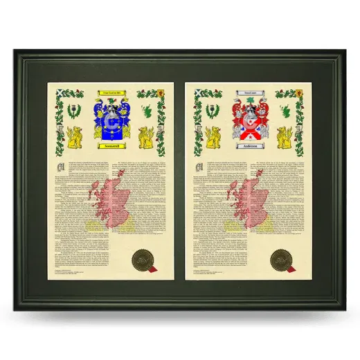 Double Armorial History Framed-Black