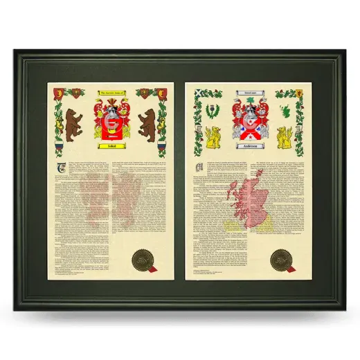 Double Armorial History Framed-Black