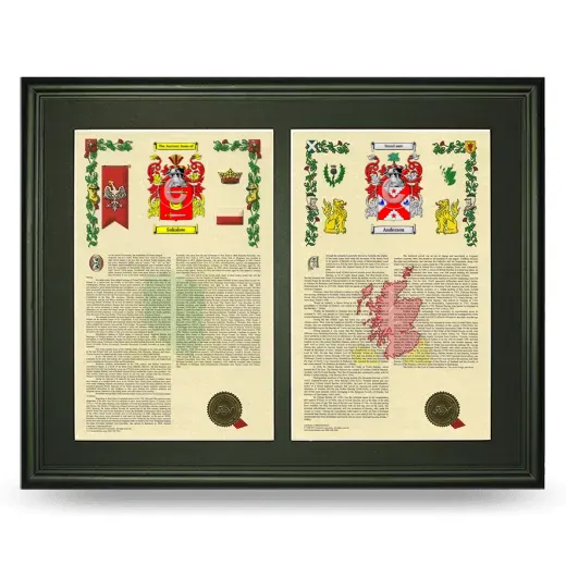 Double Armorial History Framed-Black