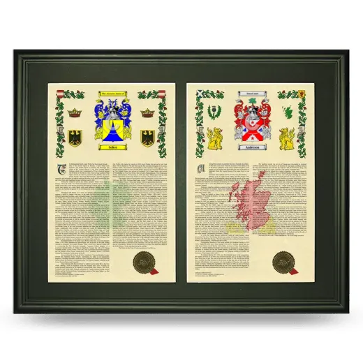 Double Armorial History Framed-Black