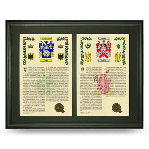 Double Armorial History Framed-Black