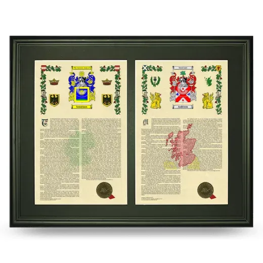 Double Armorial History Framed-Black