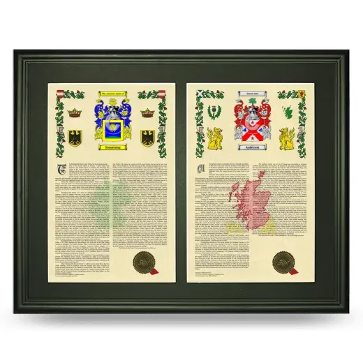Double Armorial History Framed-Black