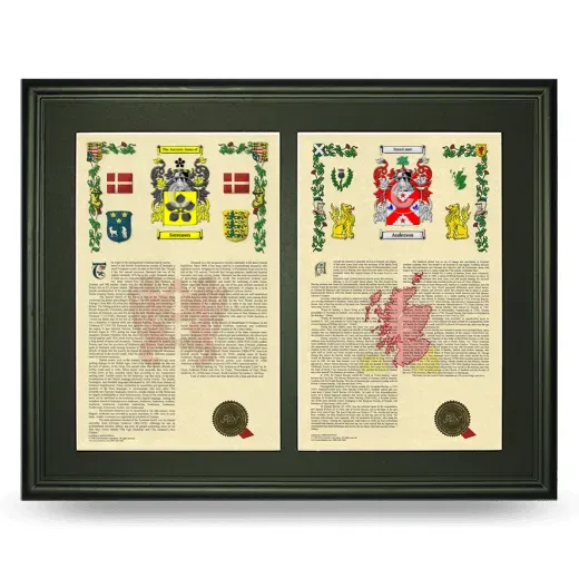 Double Armorial History Framed-Black