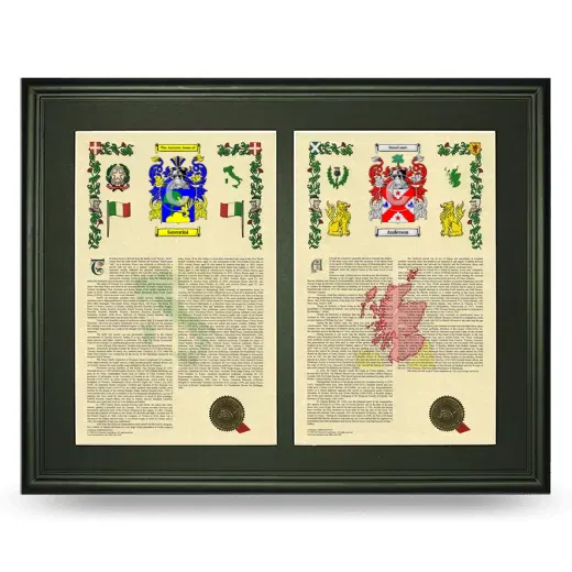Double Armorial History Framed-Black