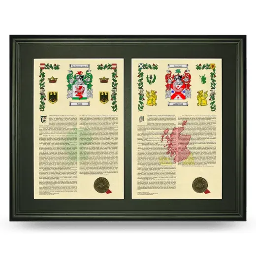 Double Armorial History Framed-Black