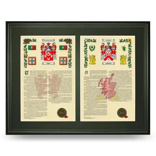 Double Armorial History Framed-Black