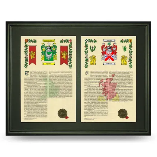 Double Armorial History Framed-Black