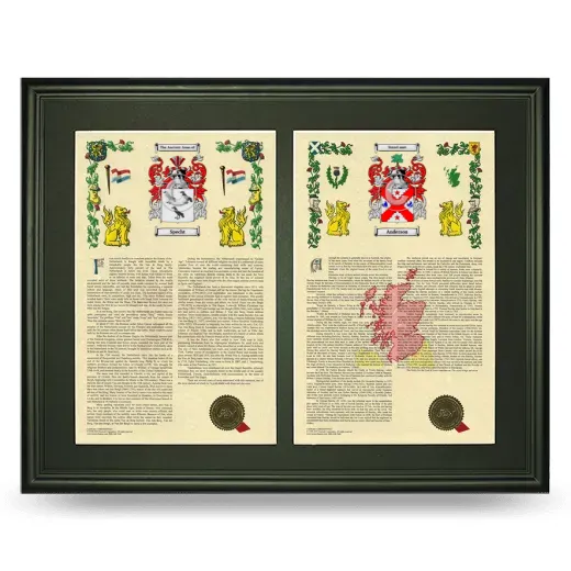 Double Armorial History Framed-Black