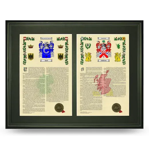 Double Armorial History Framed-Black