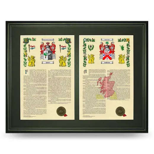 Double Armorial History Framed-Black