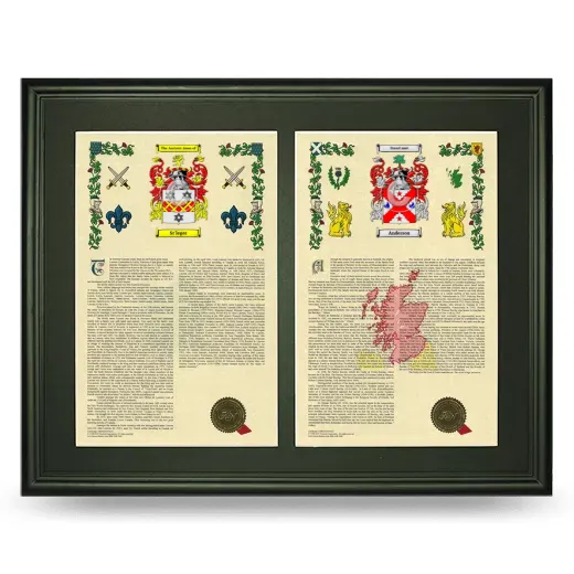Double Armorial History Framed-Black