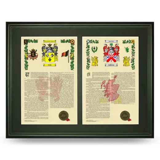 Double Armorial History Framed-Black