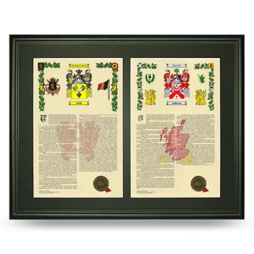 Double Armorial History Framed-Black