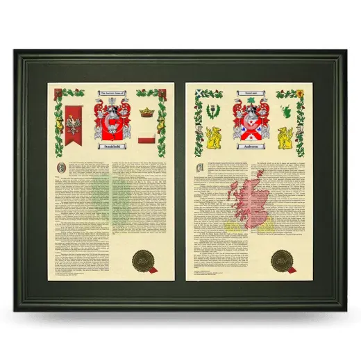 Double Armorial History Framed-Black