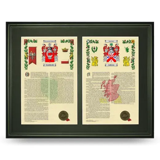 Double Armorial History Framed-Black