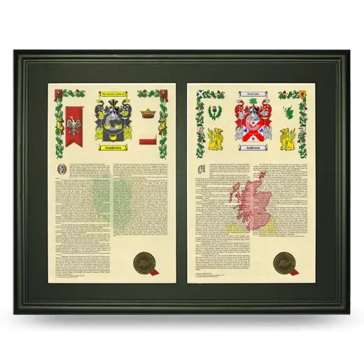 Double Armorial History Framed-Black