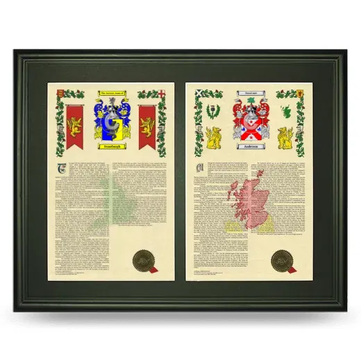 Double Armorial History Framed-Black