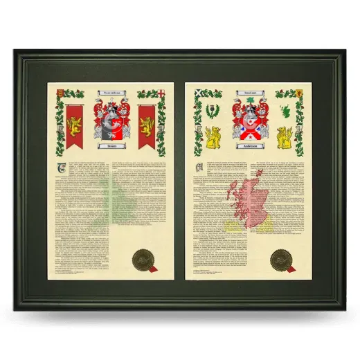 Double Armorial History Framed-Black