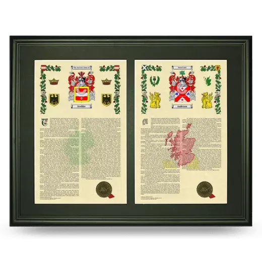 Double Armorial History Framed-Black