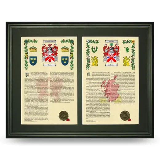 Double Armorial History Framed-Black