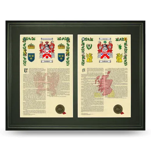 Double Armorial History Framed-Black